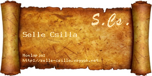 Selle Csilla névjegykártya